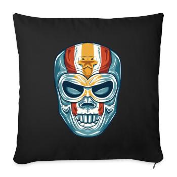 Lucha Libre Masque de Lutte Mexicaine Luchador - Housse de coussin décorative 45 x 45 cm - noir - Devant