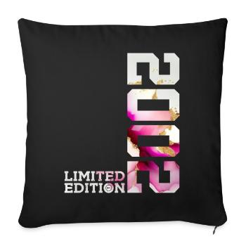 24TH BIRTHDAY 24 YEARS LIMITED EDITION 2002 - Sofa pillowcase 17,3'' x 17,3'' (45 x 45 cm) - black - Front