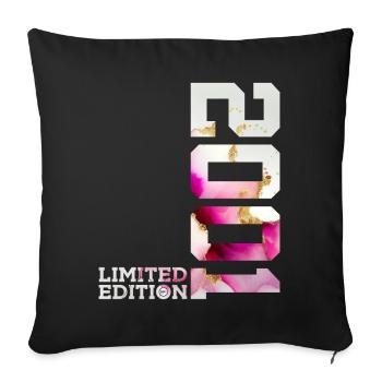 25TH BIRTHDAY 25 YEARS LIMITED EDITION 2001 - Sofa pillowcase 17,3'' x 17,3'' (45 x 45 cm) - black - Front