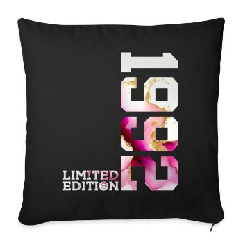 34TH BIRTHDAY 34 YEARS LIMITED EDITION 1992 - Sofa pillowcase 17,3'' x 17,3'' (45 x 45 cm) - black - Front
