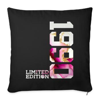 36TH BIRTHDAY 36 YEARS LIMITED EDITION 1990 - Sofa pillowcase 17,3'' x 17,3'' (45 x 45 cm) - black - Front