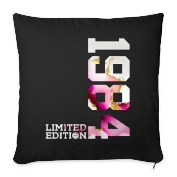 42ND BIRTHDAY 42 YEARS LIMITED EDITION 1984 - Sofa pillowcase 17,3'' x 17,3'' (45 x 45 cm) - black - Front