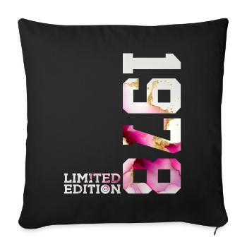 48E ANNIVERSAIRE 48 ANS ÉDITION LIMITÉE 1978 - Housse de coussin décorative 45 x 45 cm - noir - Devant