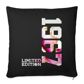59TH BIRTHDAY 59 YEARS LIMITED EDITION 1967 - Sofa pillowcase 17,3'' x 17,3'' (45 x 45 cm) - black - Front
