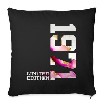 54TH BIRTHDAY 54 YEARS LIMITED EDITION 1971 - Sofa pillowcase 17,3'' x 17,3'' (45 x 45 cm) - black - Front
