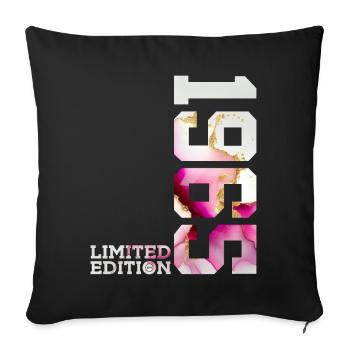 61ST BIRTHDAY 61 YEARS LIMITED EDITION 1965 - Sofa pillowcase 17,3'' x 17,3'' (45 x 45 cm) - black - Front