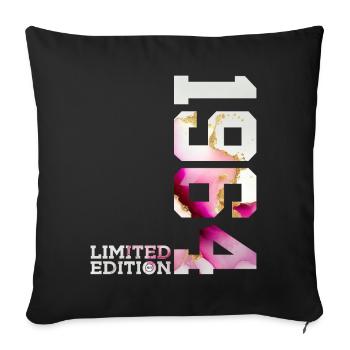 62ND BIRTHDAY 62 YEARS LIMITED EDITION 1964 - Sofa pillowcase 17,3'' x 17,3'' (45 x 45 cm) - black - Front
