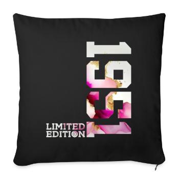 75TH BIRTHDAY 75TH ANNIVERSARY LIMITED EDITION 1951 - Sofa pillowcase 17,3'' x 17,3'' (45 x 45 cm) - black - Front
