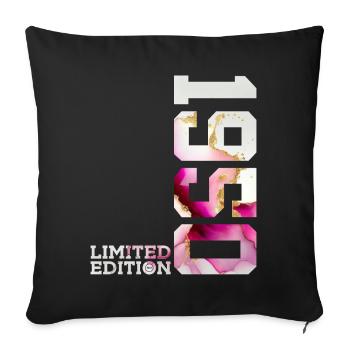 76E ANNIVERSAIRE 76 ANS ÉDITION LIMITÉE 1950 - Housse de coussin décorative 45 x 45 cm - noir - Devant