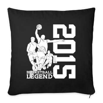 BASKETBALL LEGEND 2015 BASKETBALL 11TH BIRTHDAY - Sofa pillowcase 17,3'' x 17,3'' (45 x 45 cm) - black - Front