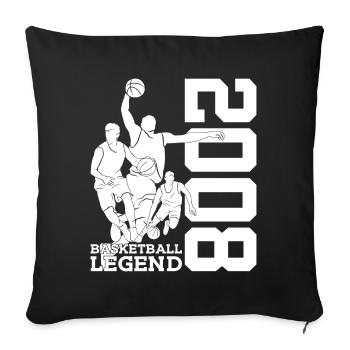 LÉGENDE DU BASKET 2008 18E ANNIVERSAIRE - Housse de coussin décorative 45 x 45 cm - noir - Devant