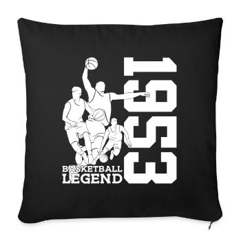 BASKETBALL LEGEND 1953 BASKETBALL 73RD BIRTHDAY - Sofa pillowcase 17,3'' x 17,3'' (45 x 45 cm) - black - Front