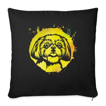 Shih Tzu - Housse de coussin décorative 45 x 45 cm - noir - Devant