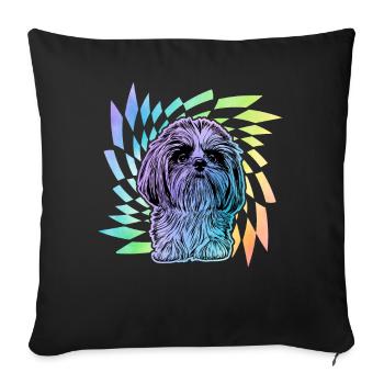 Shih Tzu - Housse de coussin décorative 45 x 45 cm - noir - Devant