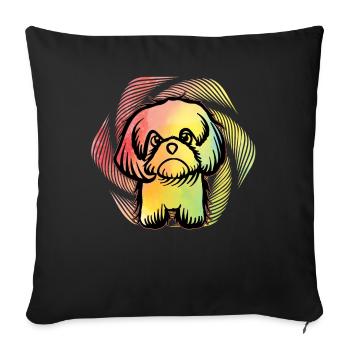 Shih Tzu - Housse de coussin décorative 45 x 45 cm - noir - Devant