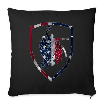 JOUEUR DE BASKET-BALL DES ÉTATS-UNIS JOUEUR DE BASKET-BALL - Housse de coussin décorative 45 x 45 cm - noir - Devant