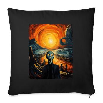 Gespenst Kostüm Gruselige Halloween Kunst - Sofakissenbezug 45 x 45 cm - Schwarz - Vorne