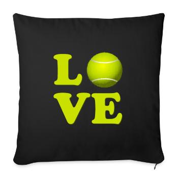 I Love Tennis - Sofa pillowcase 17,3'' x 17,3'' (45 x 45 cm) - black - Front
