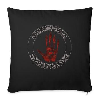 Enquêteur paranormal à la chasse aux fantômes - Housse de coussin décorative 45 x 45 cm - noir - Devant