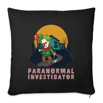 Enquêteur paranormal à la chasse aux fantômes - Housse de coussin décorative 45 x 45 cm - noir - Devant