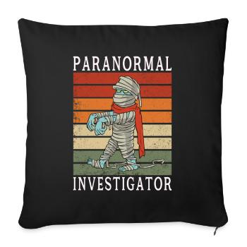 Enquêteur paranormal à la chasse aux fantômes - Housse de coussin décorative 45 x 45 cm - noir - Devant