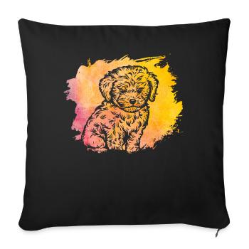 Havanais rétro - Housse de coussin décorative 45 x 45 cm - noir - Devant