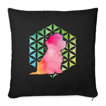 Havanais rétro - Housse de coussin décorative 45 x 45 cm - noir - Devant