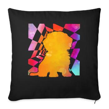 Havanais rétro - Housse de coussin décorative 45 x 45 cm - noir - Devant