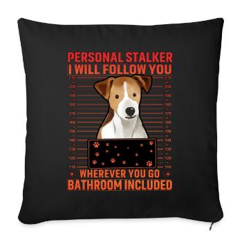 Jack Russell Terrier Funny Saying - Sofa pillowcase 17,3'' x 17,3'' (45 x 45 cm) - black - Front