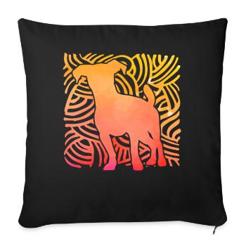 Jack Russell Terrier - Sofa pillowcase 17,3'' x 17,3'' (45 x 45 cm) - black - Front