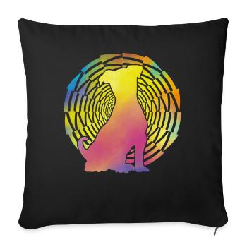 Jack Russell - Sofa pillowcase 17,3'' x 17,3'' (45 x 45 cm) - black - Front