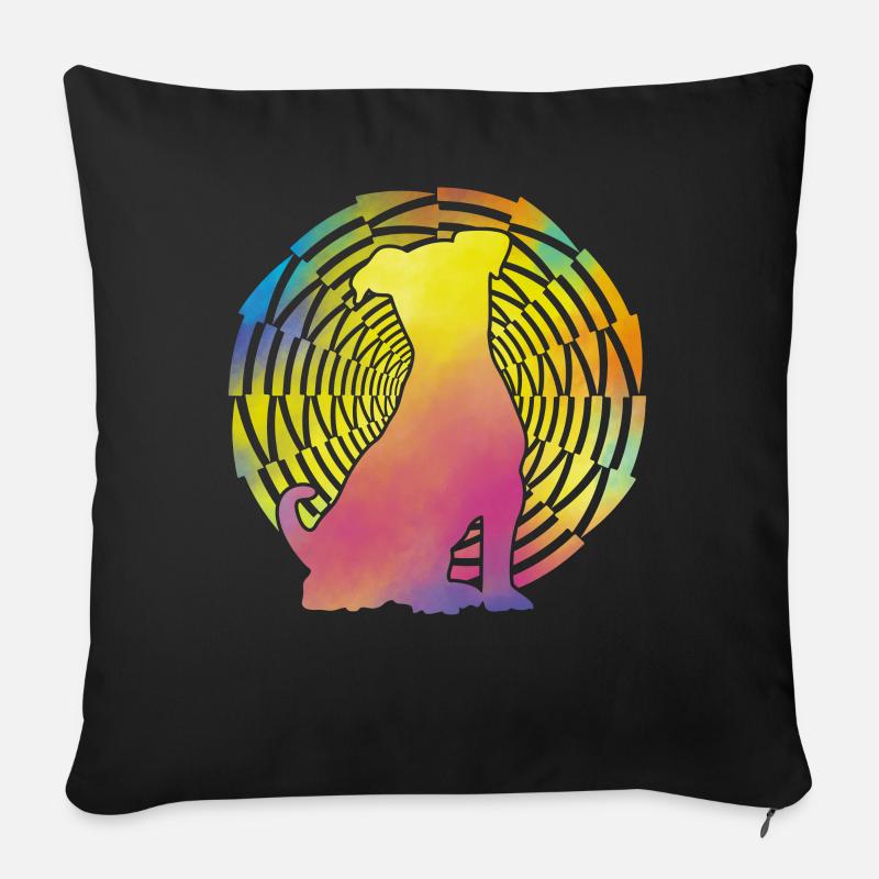 Jack Russell - Housse de coussin décorative 45 x 45 cm - noir