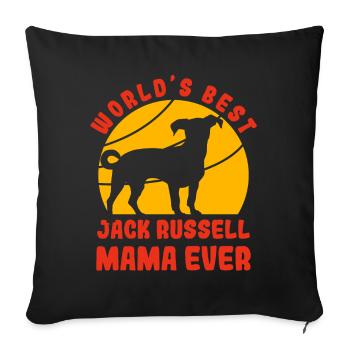 La meilleure maman Jack Russell de tous les temps - Housse de coussin décorative 45 x 45 cm - noir - Devant