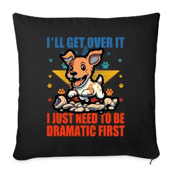 Je vais m’en remettre, j’ai juste besoin d’être Jack Russell - Housse de coussin décorative 45 x 45 cm - noir - Devant