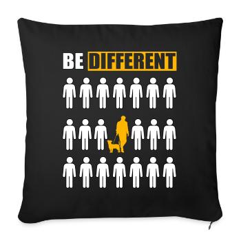 Jack Russell Be Different - Sofa pillowcase 17,3'' x 17,3'' (45 x 45 cm) - black - Front