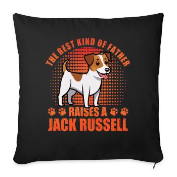 Le meilleur type de père élève un Jack Russell - Housse de coussin décorative 45 x 45 cm - noir - Devant