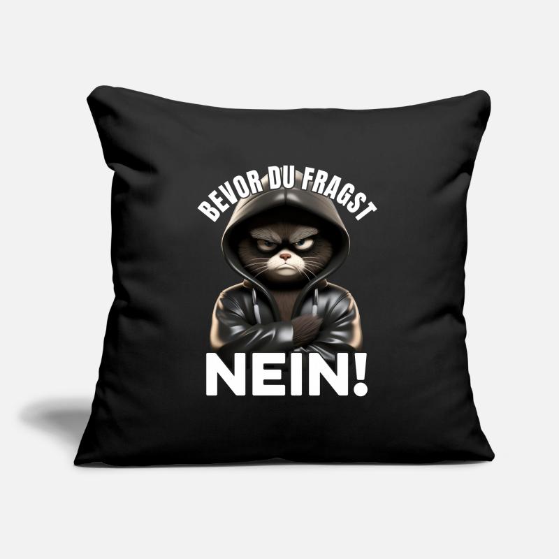 Lustige Mürrische Katze Mit Spruch Geschenk Sofakissenbezug 45 x 45 cm