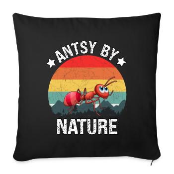 Antsy by Nature - Sofa pillowcase 17,3'' x 17,3'' (45 x 45 cm) - black - Front