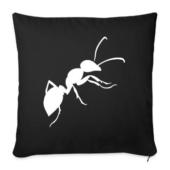 ant - Sofa pillowcase 17,3'' x 17,3'' (45 x 45 cm) - black - Front