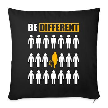 Be Different Ant - Sofa pillowcase 17,3'' x 17,3'' (45 x 45 cm) - black - Front