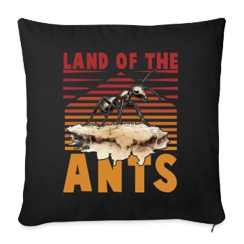 Land of the Ants - Sofa pillowcase 17,3'' x 17,3'' (45 x 45 cm) - black - Front