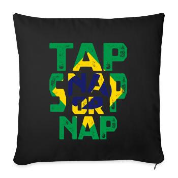 Appuyez sur Snap Or Nap (Accrocher ou faire la sieste) - Housse de coussin décorative 45 x 45 cm - noir - Devant