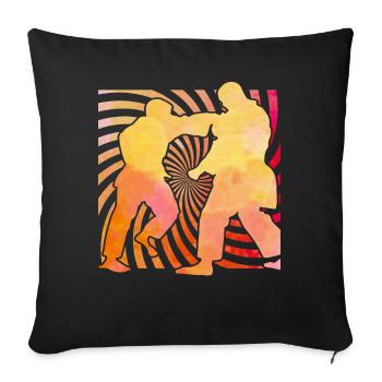 Brazilian Jiu-Jitsu - Sofa pillowcase 17,3'' x 17,3'' (45 x 45 cm) - black - Front