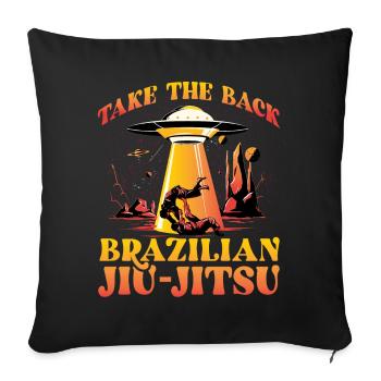 Take the back Brazilian Jiu-Jitsu - Sofa pillowcase 17,3'' x 17,3'' (45 x 45 cm) - black - Front