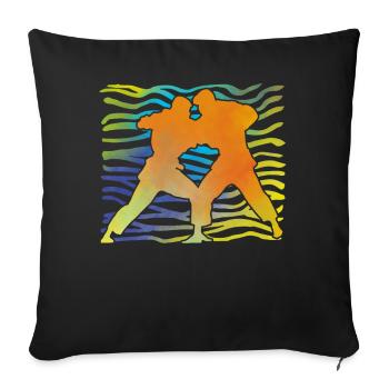 Jiu-Jitsu Brésilien BJJ - Housse de coussin décorative 45 x 45 cm - noir - Devant