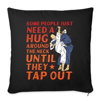 Brazilian Jiu-Jitsu BJJ - Sofa pillowcase 17,3'' x 17,3'' (45 x 45 cm) - black - Front