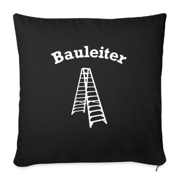 Construction Manager Head of Pun Building House Construction Construction Site - Sofa pillowcase 17,3'' x 17,3'' (45 x 45 cm) - black - Front