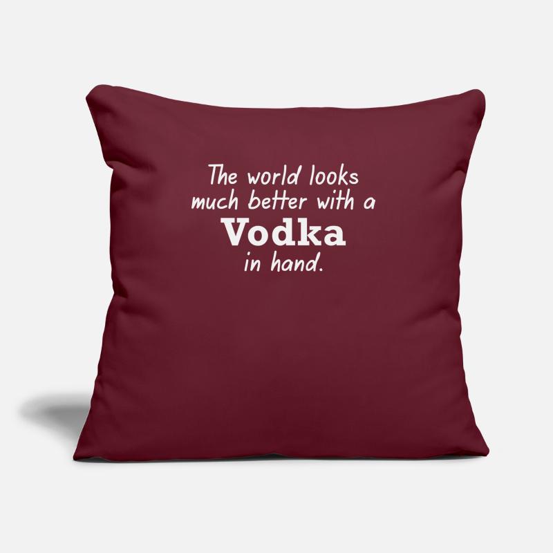 Vodka for a better world Sofa pillowcase 17,3'' x 17,3'' (45 x 45 cm)