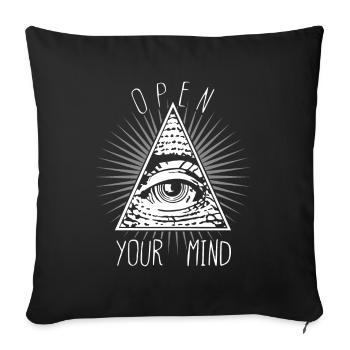 Open Your Mind Third Eye - Sofa pillowcase 17,3'' x 17,3'' (45 x 45 cm) - black - Front