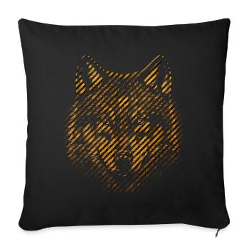 Loup - Housse de coussin décorative 45 x 45 cm - noir - Devant